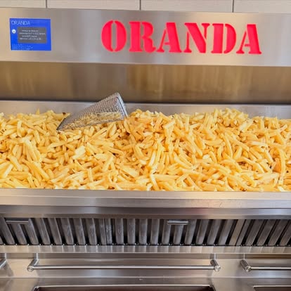 Frites fraîches prêtes pour le service