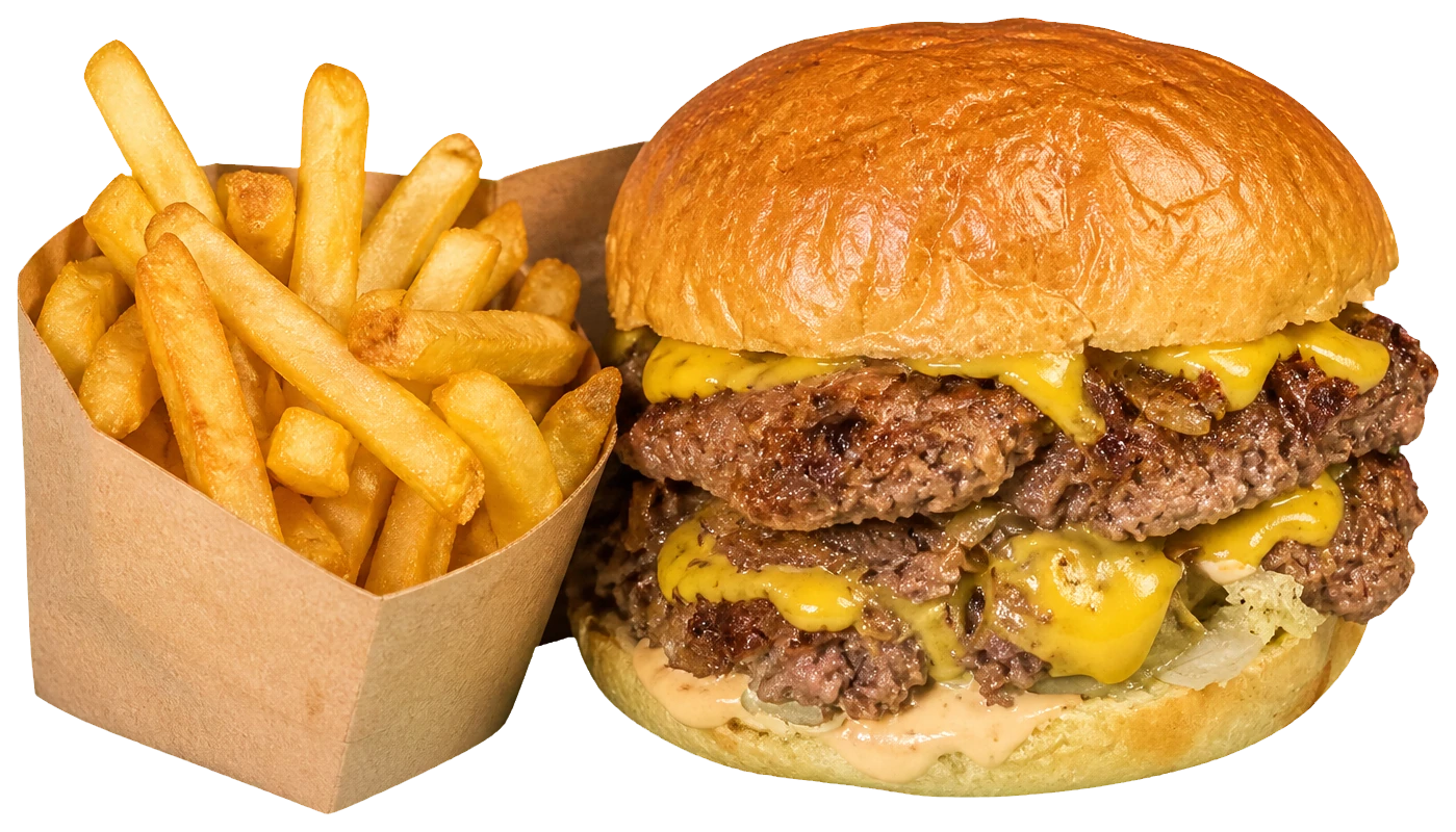Burger maison et frites